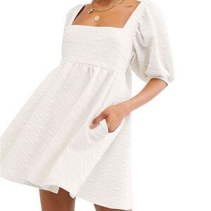 Free People White Violet Dress
